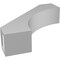 Ekena Millwork 3 1/2-in. W x 14-in. D x 14-in. H Westlake Architectural Grade PVC Knee Brace BRCP035X14X14WTL - alternate 3